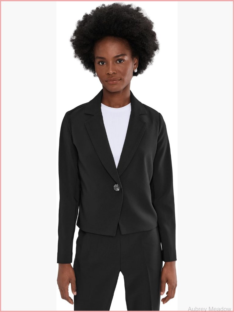 Stretch Suiting Blazer - Notch Collar, Medium Weight, Machine Wash